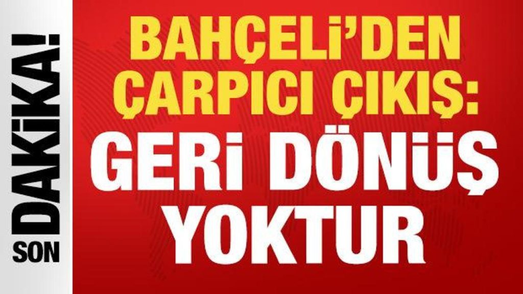 Bahçeli: Terörle mücadelede kararlı adımlar sürüyor