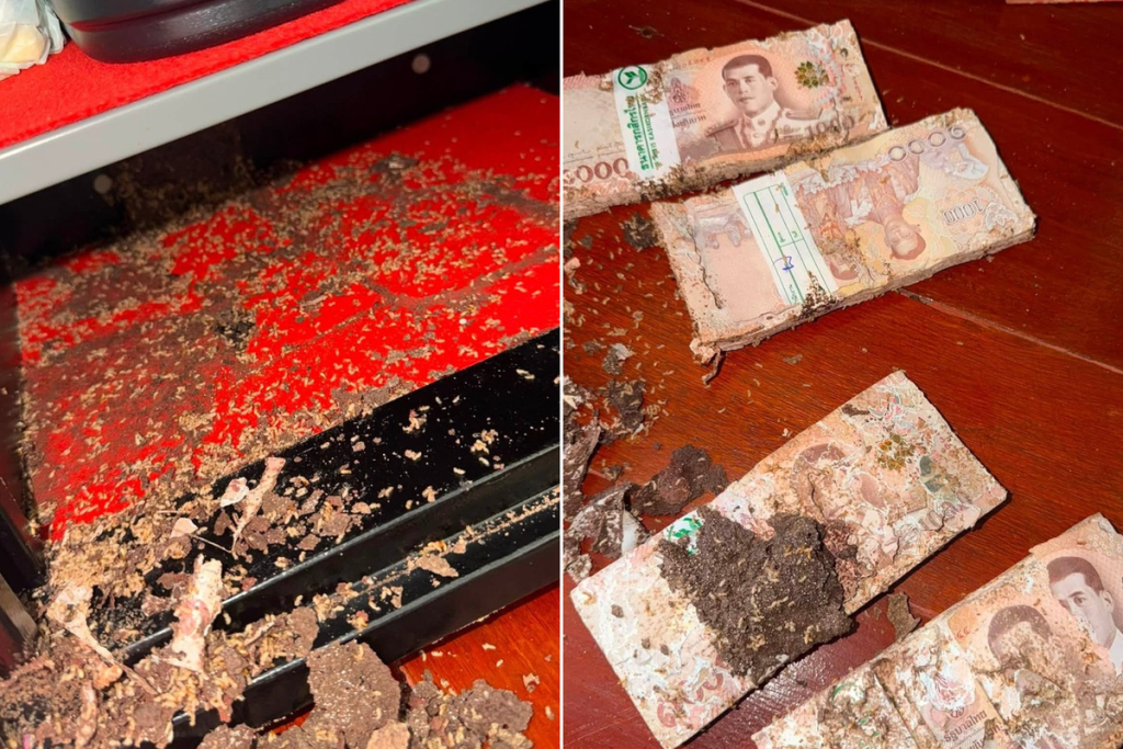 Tayland’da evde tuttuğu para böcekler yüzünden zarar gördü